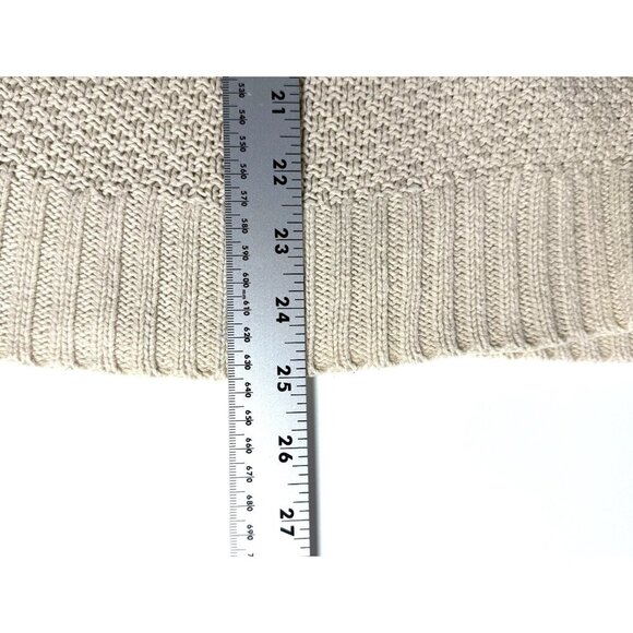 Chaps Womens Knit Sweater Beige Shawl Collar Nordic Cabincore Lodge Size Large L - Picture 6 of 16